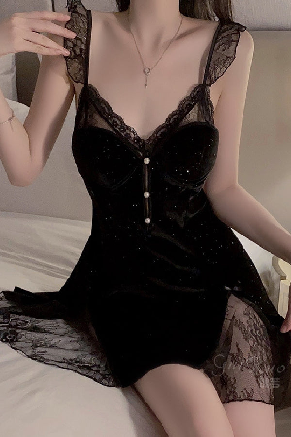 セクシーランジェリー 下着 女性用 ベルベットルームウェア s3_C4260