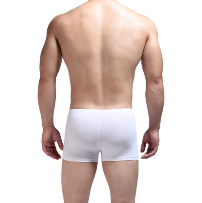 セクシーランジェリー 下着 男性用 Uポーチ付きアイスシルクボクサーパンツ s4_C080