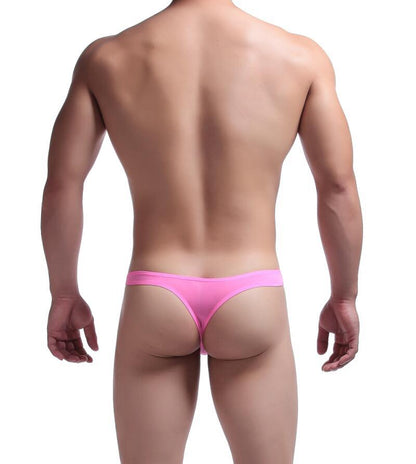 セクシーランジェリー 下着 男性用 アイスシルク ローライズ Tバックショーツ s4_C082