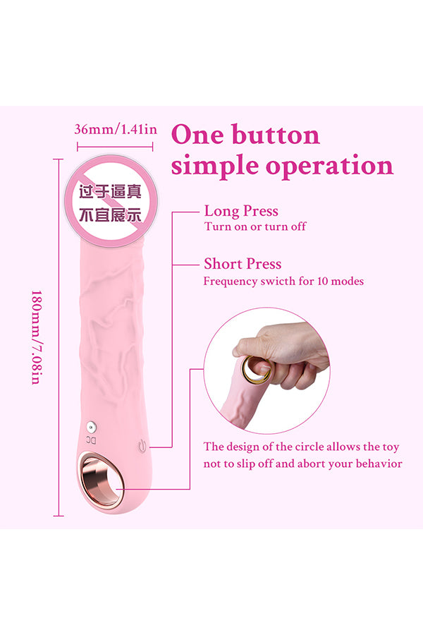 女性用 アダルトグッズ セルフプレジャー 10段階振動 リアルテクスチャー バイブレーター Gスポット 電動 USB充電式 sTY3_ GM-YJ036