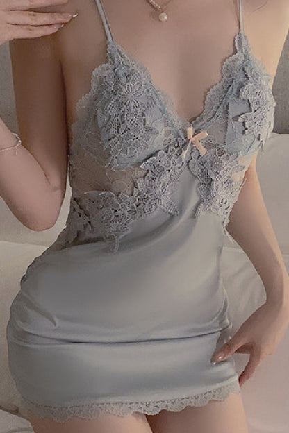 セクシーランジェリー 下着 女性用 サテンキャミソールナイトドレス＆ガウンルームウェア  s3_1170