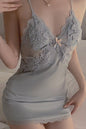セクシーランジェリー 下着 女性用 サテンキャミソールナイトドレス＆ガウンルームウェア  s3_1170