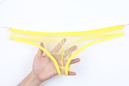 セクシーランジェリー 下着 男性用 ローライズアイスシルクTバックショーツ s4_C035