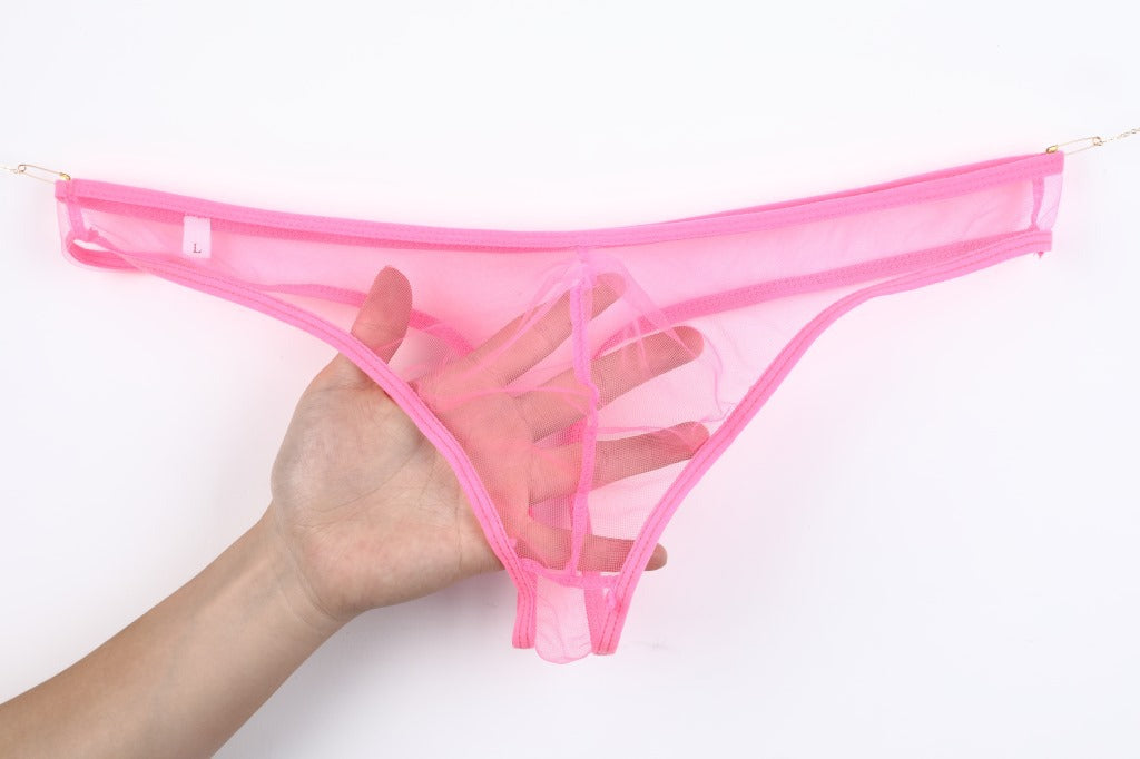 セクシーランジェリー 下着 男性用 ローライズアイスシルクTバックショーツ s4_C035