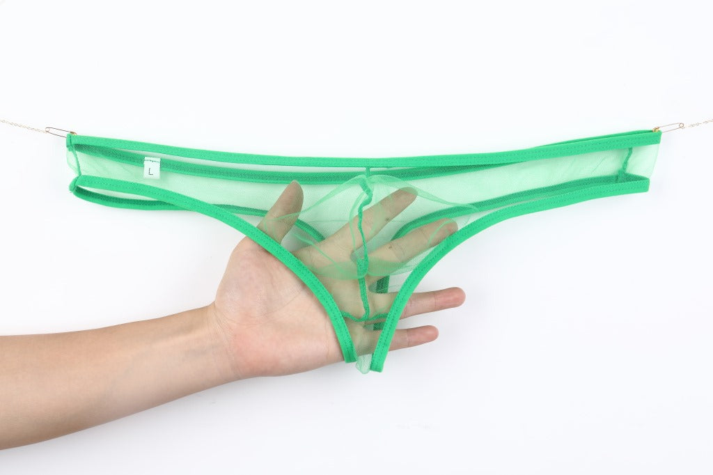 セクシーランジェリー 下着 男性用 ローライズアイスシルクTバックショーツ s4_C035