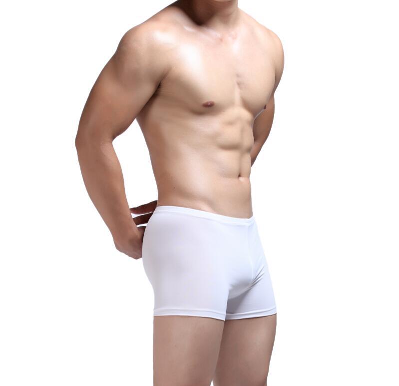 セクシーランジェリー 下着 男性用 Uポーチ付きアイスシルクボクサーパンツ s4_C080