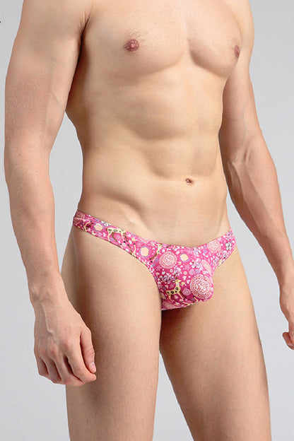 セクシーランジェリー 下着 男性用 ライクラコットン素材 メンズ Tバックショーツ s4_E017