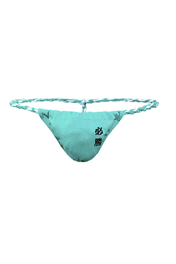 セクシーランジェリー 下着 男性用 和風刺繍入り ローライズTバックショーツ s4_E032