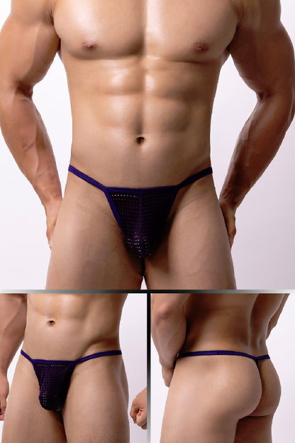 セクシーランジェリー 下着 男性用 メンズ メッシュ 通気性 ローライズTバック s4_E108