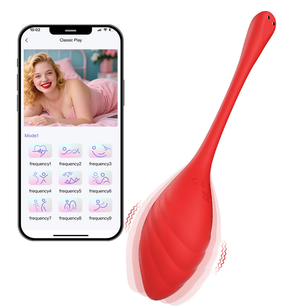 女性用 アダルトグッズ セルフプレジャー Bluetooth スマホ遠隔操作 9種振動 sTY3_GM-TD047