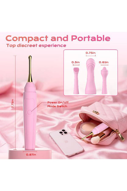 女性用 アダルトグッズ セルフプレジャー 振動 スティック 3種類のヘッド付き バイブ sTY3_GM-ZDB130