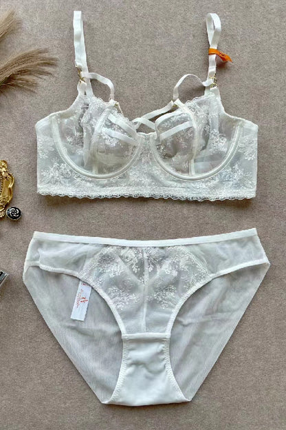 セクシーランジェリー 下着 女性用 チュール素材 ランジェリーセット sUW3_5340