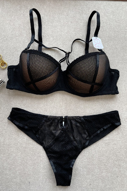 セクシーランジェリー 下着 女性用 メッシュ素材 ランジェリーセット sUW3_8003