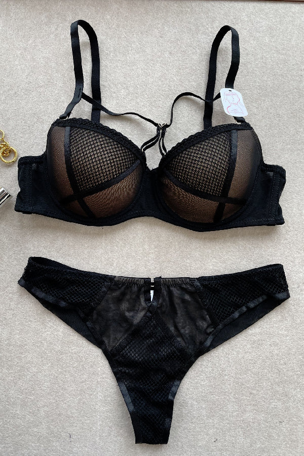 セクシーランジェリー 下着 女性用 メッシュ素材 ランジェリーセット sUW3_8003
