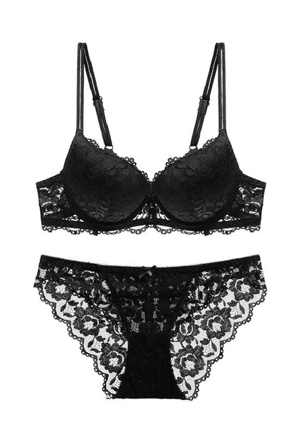 セクシーランジェリー 下着 女性用 フラワーレース ランジェリーセット sUW3_9193