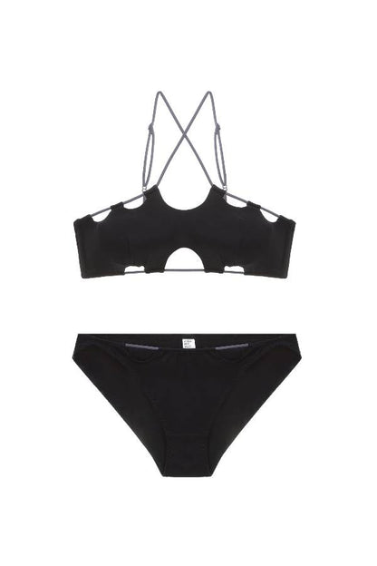 セクシーランジェリー 下着 女性用 クロスストラップ  ランジェリーセット sUW3_P037