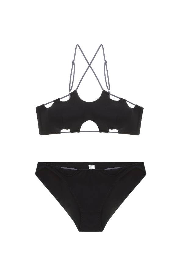 セクシーランジェリー 下着 女性用 クロスストラップ  ランジェリーセット sUW3_P037