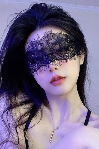 女性用セクシー フラワーレース リボンアイマスク sUW7_ZQ1001