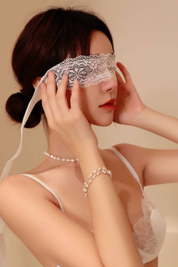 女性用セクシー フラワーレース リボンアイマスク sUW7_ZQ1031