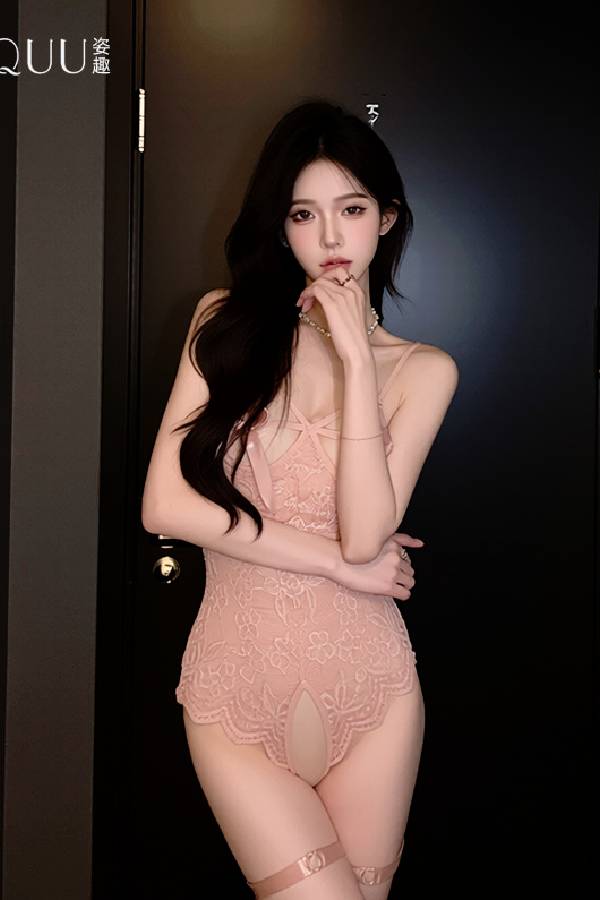 女性用セクシーランジェリー リボン レース素材 ボディースーツ sUW7_ZQ6561