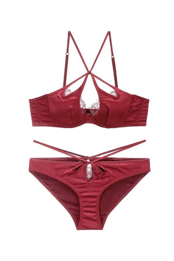 セクシーランジェリー 下着 女性用  クロスストラップ  ランジェリーセット sUW3_9290