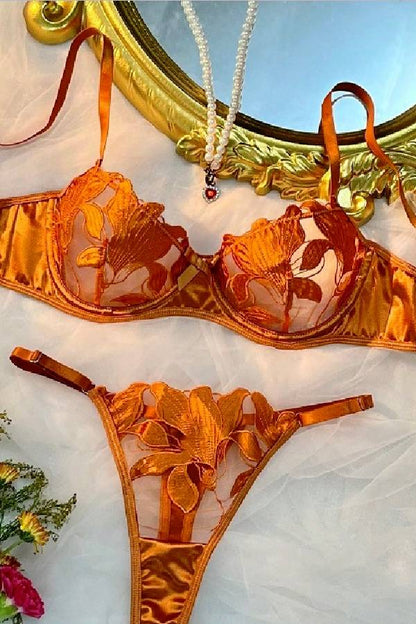 セクシーランジェリー 下着 女性用 レース  刺繍  ランジェリーセット sUW4_GH23171
