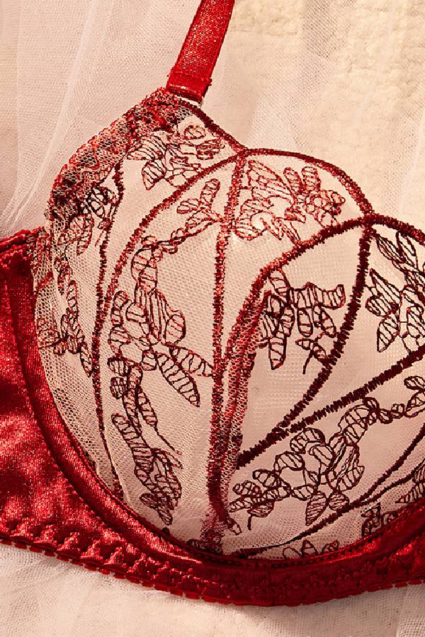 セクシーランジェリー 下着 女性用  花柄  刺繍  ランジェリーセット sUW4_Z25209